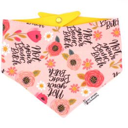 Not Your Basic Bitch Floral Dog Bandana